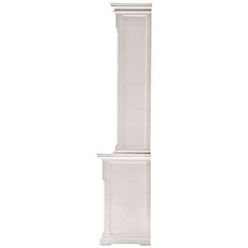 Beaumont Lane Modern Wood Storage Cabinet with Hutch/Bookcases in Pure White