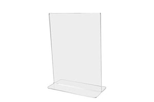 Marketing Holders Literature Flyer Poster Frame Letter Notice Menu Pricing Deli Table Tent Countertop Expo Event Sign Holder Display Stand Double Sided Bottom Loading 11"w x 14"h Pack of 15