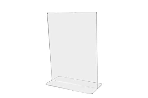 Marketing Holders Literature Flyer Poster Frame Letter Notice Menu Pricing Deli Table Tent Countertop Expo Event Sign Holder Display Stand Double Sided Bottom Loading 11"w x 14"h Pack of 15
