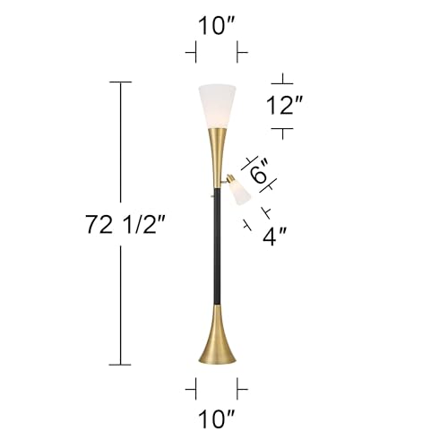 Possini Euro Design Fortuna Torchiere Floor Lamp with Reading Light