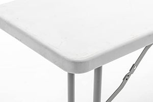 BTEXPERT White Set of 5 6-Foot Granite Plastic Folding Training Tables