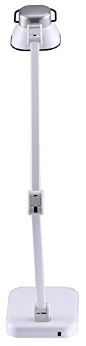 BLACK+DECKER PureOptics Elate Dual Arm 5W Flicker-Free Natural Daylight LED Desk Lamp with USB Charging Port, 2 Dimming Levels (263 Lumens), White (LED5NOV-WHT)