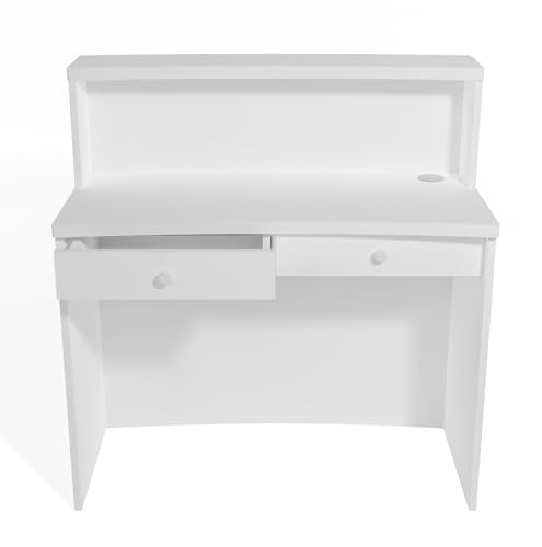 UGOS Modern Reception Desk with Transaction Counter | Laminate Desktop | Multifunctional Standing Front Desk (31.5 inch)