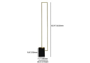 LOVEDIMA Metal LED Floor Lamp with Black Base