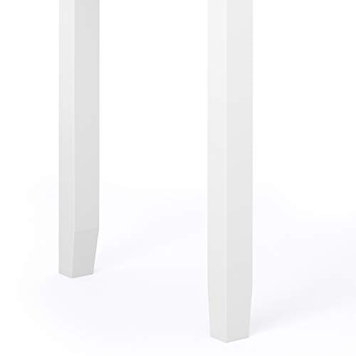 SIMPLIHOME Cosmopolitan SOLID WOOD Contemporary Modern 42 inch Wide Home Office Desk, Writing Table, Workstation, Study Table Furniture in White