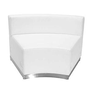 BizChair White LeatherSoft Reception Configuration, 6 Pieces