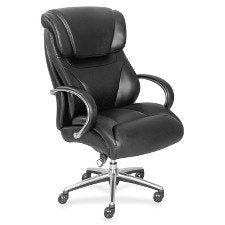 La-Z-Boy Executive Chair - Black - Faux Leather - 32.8" Width x 27.8" Depth x 45.3" Height
