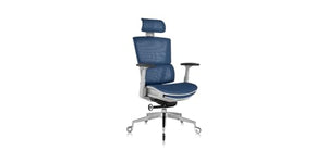 Nouhaus Ergonomic Office Chair with Footrest and Lumbar Support - Navy