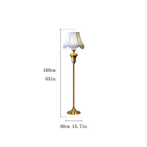 WENMENG2021 Brass Floor Standing Lamp for Bedroom Living Room Kitchen Office - Modern Upright Floor Light