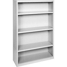 Lorell LLR41286 Fortress Series Steel Book Case, Light Gray