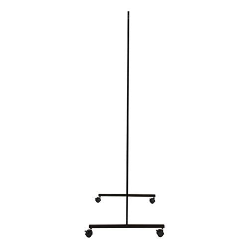 Factory Direct Partners 12793-BK Clear Acrylic Mobile Room Divider with Locking Casters