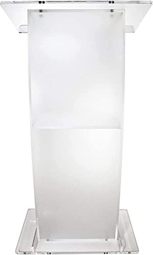 Kingdom Eclipse Acrylic Lectern - Portable Modern Podium with Frosty Finish