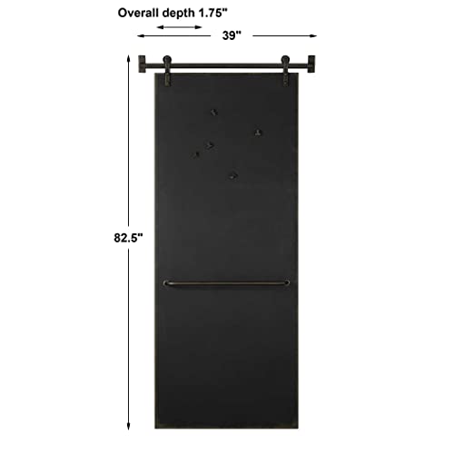Uttermost 04129 Austin - 82.5 Inch Chalkboard, Barn Finish,Black,1.75"D x 39"W x 82.5"H