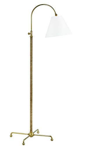 Hudson Valley Lighting Curves No.1 Collection Floor Lamp in Aged Brass Finish