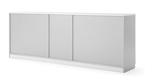 Zuri Furniture Reagan Modern White Office Storage Credenza