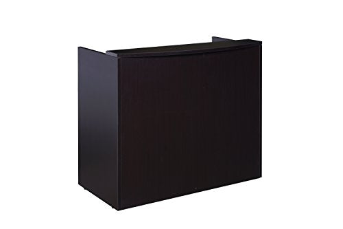 Boss Office Products Glazed Reception Desk 48Wx26Dx41.5H Mocha (N168-MOC)