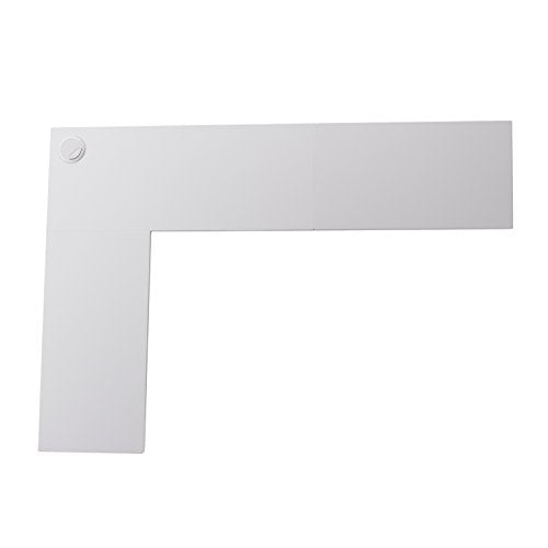 Southern Enterprises Flynn Floating Wall Mount Corner Desk - Storage Cubbies - Pure White Finish
