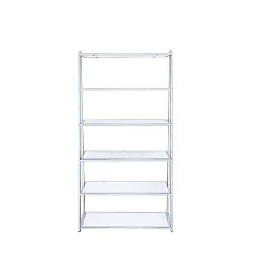 WEALTHGIRL 6 Tier High Gloss Bookshelf Organizer