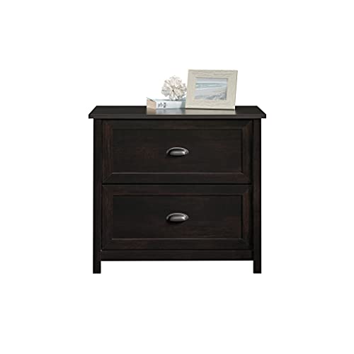 Sauder County Line Lateral File Cabinet, Estate Black Finish, L: 33.39" x W: 21.97" x H: 30.04