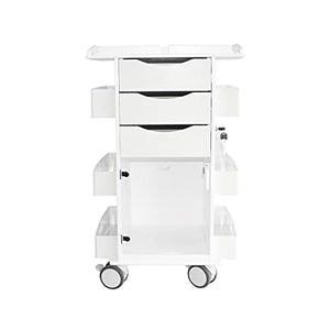 TrippNT Core DX Cart with White Drawers, Hinged Door, and Railtop