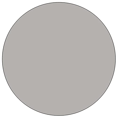 Flash Furniture 42'' Round Grey HP Laminate Activity Table - Height Adjustable Short Legs