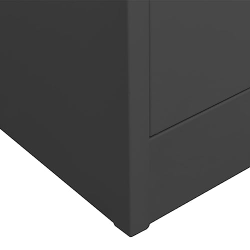 ULUYYUC Office Cabinet Anthracite Steel 35.4"x15.7"x70.9