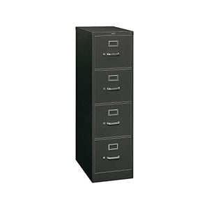 HON 310 Series 4 Drawer Letter File Cabinet in Black