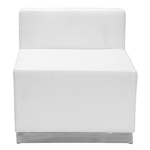 BizChair White LeatherSoft Reception Configuration, 6 Pieces
