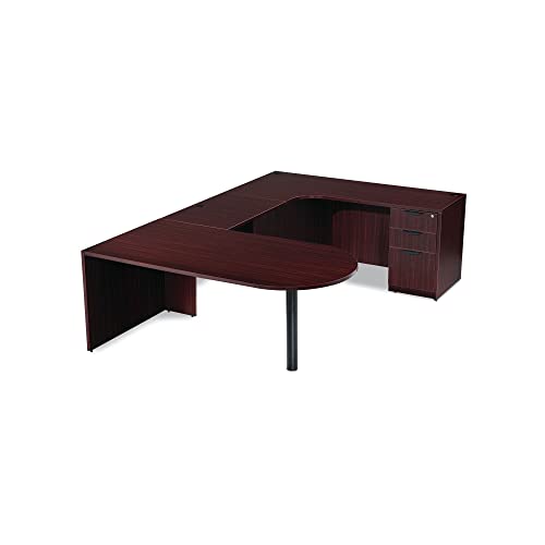 Alera Valencia Series D Top Desk, Mahogany, 71w x 35 1/2d x 29 5/8h