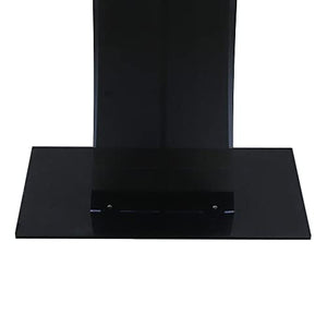 None Black Acrylic Podium Stand for Churches, Portable Lecterns & Pulpits