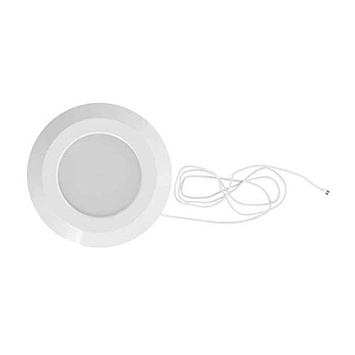 LEDMyplace.com Slim LED Puck Light 4 Pack with 12V Adaptor, 3x3.5W, 600 Lumens, Wave Sensor Dimming - Kitchen Under Cabinet Light