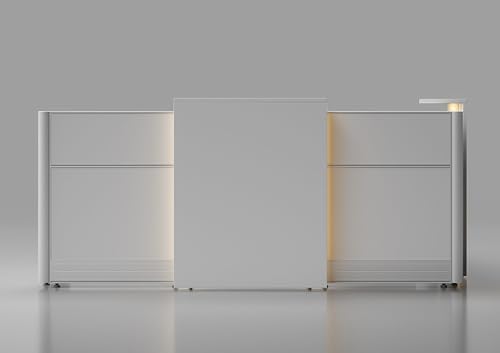 KANSOLE Flex Reception Desk with Lighting Panel (67" x 98", L-Shape)