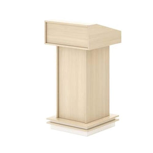 VducK Wooden Podium with Open Storage Shelf for Churches/Restaurant/Hotel