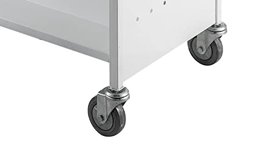 Zero One Book Cart 200LBS Double Sided Rolling Library Cart with Lockable Wheels