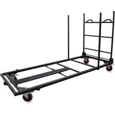 Lorell Blow Mold Rectangular Table Trolley Cart, Gray