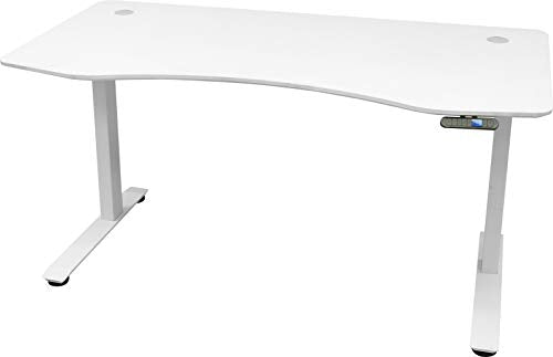 MotionWise SDD60W Manager Series Dual Motorized Rising Sit/Stand Desk for Home Or Office, Snow White