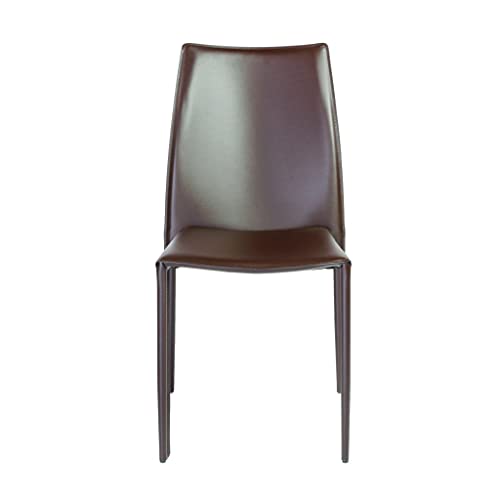 Generic All Dark Brown Metal Stacking Chairs Set of 2