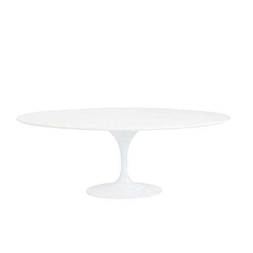 Oval White Lacquer 79" Conference or Meeting Table