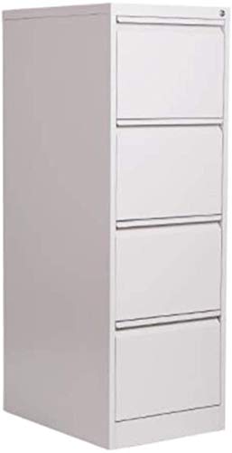 SHABOZ Small Space File Cabinet 2/3/4 Layer Drawer Cabinet, Sliding Mobile Iron Storage Cabinet (Medium White)