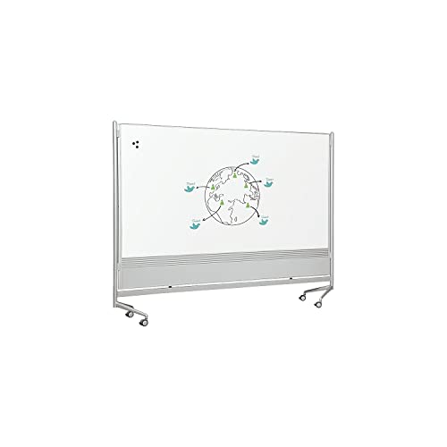 Balt Best-Rite 74764 Mobile Partitions, Laminate, White, 76" x 12" x 74