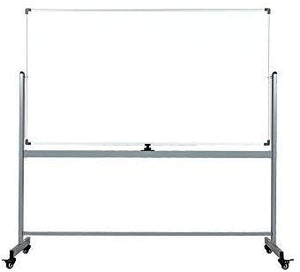 OfficeGenius Large Mobile 68x38 Magnetic White Board on Wheels with Stand, Double Sided Portable Dry Erase Whiteboard w/Quick Flip Reversible Easel - Updated for 2020