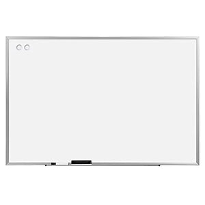 Amazon Basics Large Magnetic Dry Erase White Board, 6 x 4-Foot Whiteboard - Silver Aluminum frame