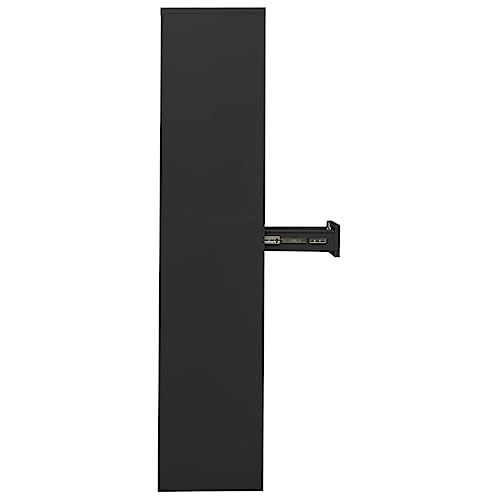 YPWRENH Office Cabinet Anthracite Steel & Glass 35.4"x15.7"x70.9
