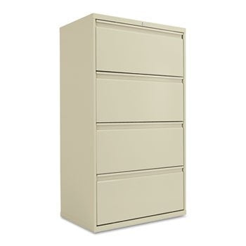 Alera LF3054PY Four-Drawer Lateral File Cabinet, 30w X 19-1/4d X 53-1/4h, Putty