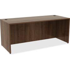 Lorell 69536 Essentials Desk, Walnut Laminate