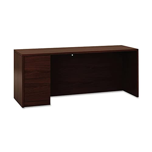 HON Full-Height Left Pedestal Credenza, Mahogany - 72 x 24 x 29-1/2