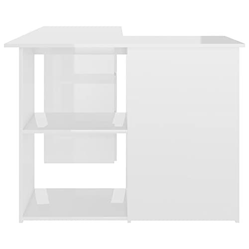 Computer Desk, Corner Desk, Simple Style Desk,Workstation Office Desk Writing,Computer Desk with Storage Locker, Space-Saving, 57.1"x39.4"x29.9" Chipboard