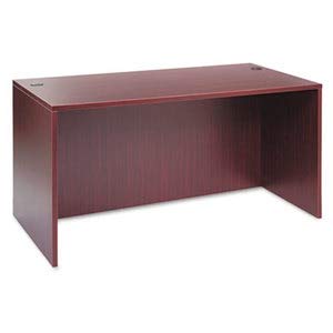 Alera Valencia Series Straight Desk Shell, 59 1/8W X 29 1/2D X 29 5/8H, Mahogany