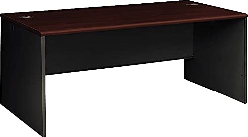 Office Realm HON 38934NS 38000 Series Desk Shell, 72w x 36d x 29-1/2h, Mahogany/Charcoal