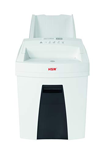 HSM Automatic Cross-Cut Shredder, P-4 Security Level, 6.6 Gallon, White